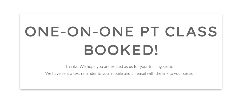 Putting a test submission through your fitness scheduling form